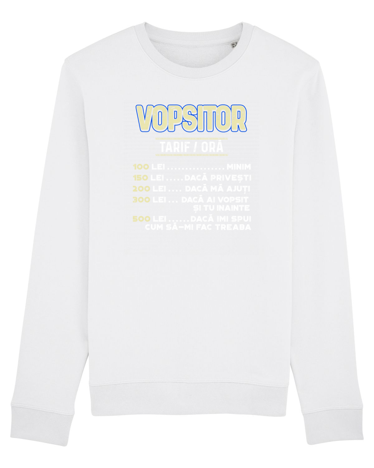 Bluză mânecă lungă Unisex Rise White