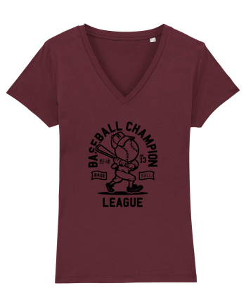 Baseball Champion Black Burgundy