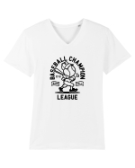 Baseball Champion Black Tricou mânecă scurtă guler V Bărbat Presenter