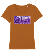 Evolution of human Tricou mânecă scurtă guler larg fitted Damă Expresser