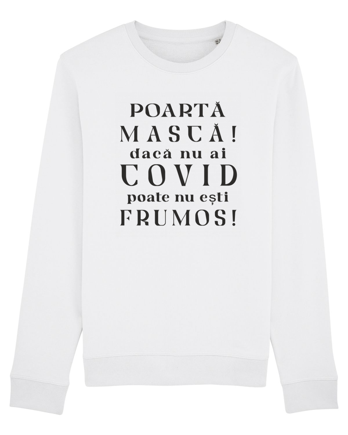 Bluză mânecă lungă Unisex Rise White