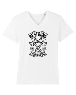Be Strong Axe Black Tricou mânecă scurtă guler V Bărbat Presenter