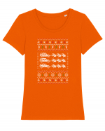 CHRISTMAS CAR Tricou mânecă scurtă guler larg fitted Damă Expresser