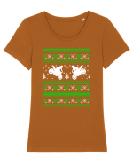 CHRISTMAS Tricou mânecă scurtă guler larg fitted Damă Expresser