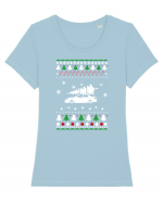 CHRISTMAS Tricou mânecă scurtă guler larg fitted Damă Expresser