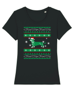 CHRISTMAS Tricou mânecă scurtă guler larg fitted Damă Expresser