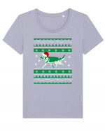 CHRISTMAS Tricou mânecă scurtă guler larg fitted Damă Expresser