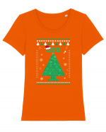 CHRISTMAS Tricou mânecă scurtă guler larg fitted Damă Expresser