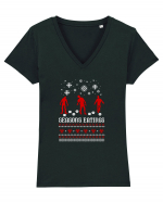 CHRISTMAS Tricou mânecă scurtă guler V Damă Evoker