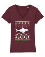 CHRISTMAS Tricou mânecă scurtă guler V Damă Evoker