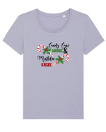 Candy Cane Tricou mânecă scurtă guler larg fitted Damă Expresser