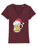 Christmas Beer Tricou mânecă scurtă guler V Damă Evoker