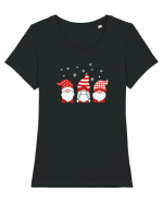 Christmas Gnomes Tricou mânecă scurtă guler larg fitted Damă Expresser