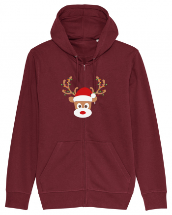 Christmas Reindeer Burgundy