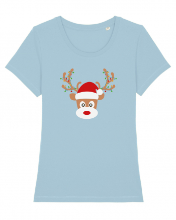 Christmas Reindeer Sky Blue