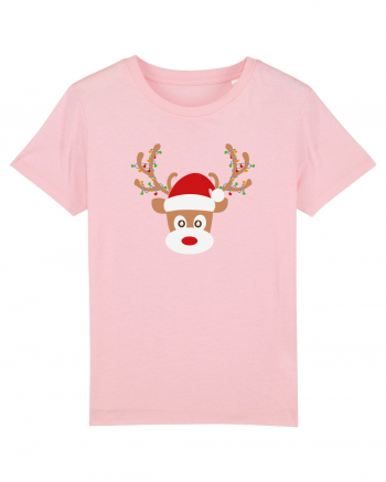 Christmas Reindeer Cotton Pink