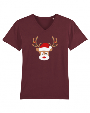 Christmas Reindeer Burgundy