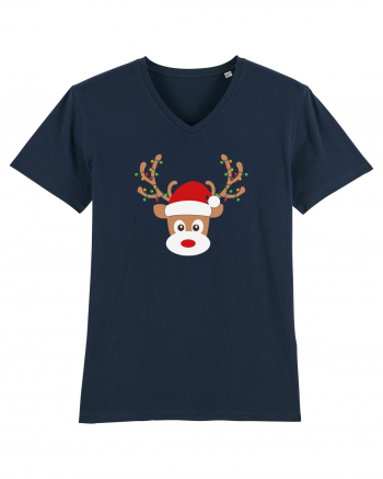 Christmas Reindeer French Navy