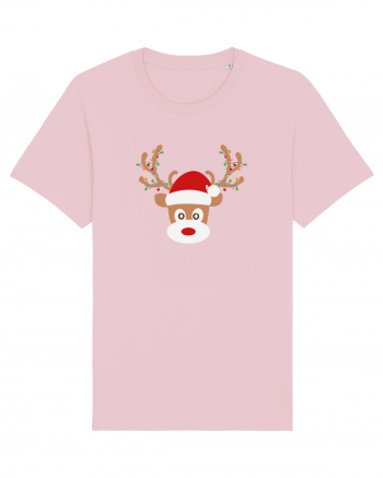 Christmas Reindeer Cotton Pink