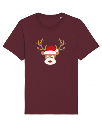 Christmas Reindeer Burgundy