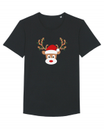 Christmas Reindeer Tricou mânecă scurtă guler larg Bărbat Skater