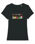 Christmas Squad Tricou mânecă scurtă guler larg fitted Damă Expresser