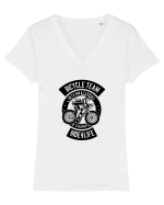 Bicycle Team Black Tricou mânecă scurtă guler V Damă Evoker