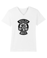 Bicycle Team Black Tricou mânecă scurtă guler V Bărbat Presenter