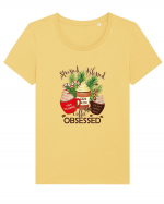 Coffee Obsessed Tricou mânecă scurtă guler larg fitted Damă Expresser