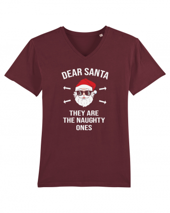 Dear Santa They Are The Naughty Ones Burgundy