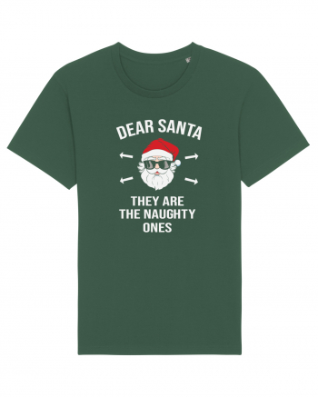 Dear Santa They Are The Naughty Ones Bottle Green