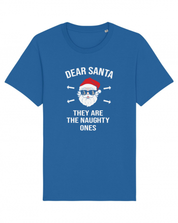 Dear Santa They Are The Naughty Ones Royal Blue