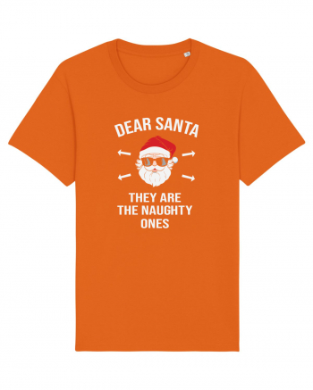 Dear Santa They Are The Naughty Ones Bright Orange