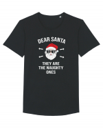 Dear Santa They Are The Naughty Ones Tricou mânecă scurtă guler larg Bărbat Skater