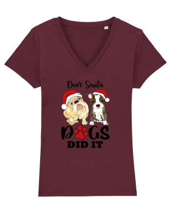 Dear Santa Dogs Did It Burgundy