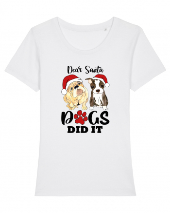 Dear Santa Dogs Did It White