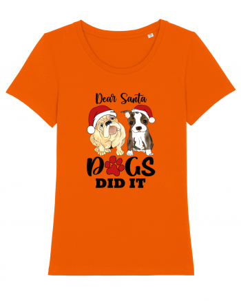 Dear Santa Dogs Did It Bright Orange