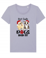 Dear Santa Dogs Did It Tricou mânecă scurtă guler larg fitted Damă Expresser