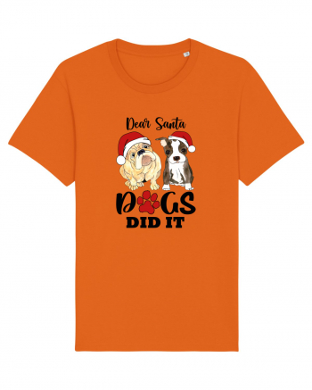 Dear Santa Dogs Did It Bright Orange