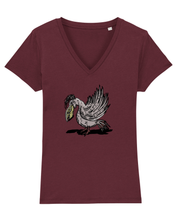 PELICAN CU DINTI Burgundy