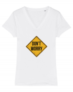 Don't Worry Tricou mânecă scurtă guler V Damă Evoker