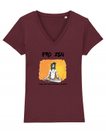 Fro Zen Tricou mânecă scurtă guler V Damă Evoker