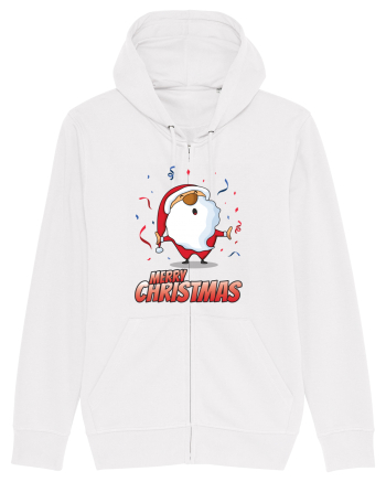 Merry christmas with confetti White