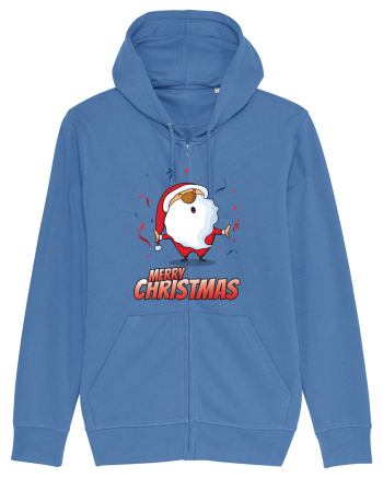 Merry christmas with confetti Bright Blue