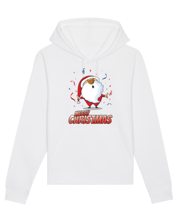 Merry christmas with confetti White