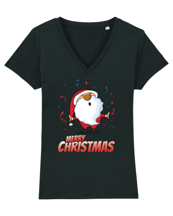 Merry christmas with confetti Black