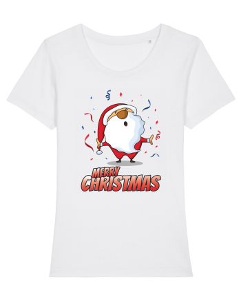 Merry christmas with confetti White