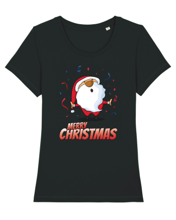 Merry christmas with confetti Black