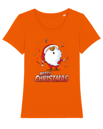 Merry christmas with confetti Bright Orange