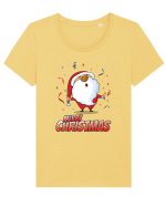 Merry christmas with confetti Tricou mânecă scurtă guler larg fitted Damă Expresser